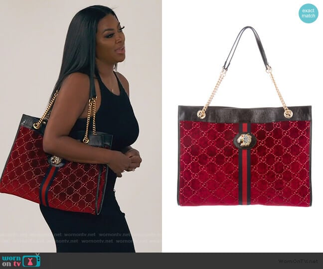 Rajah Large Tote by Gucci worn by Kenya Moore on The Real Housewives of Atlanta