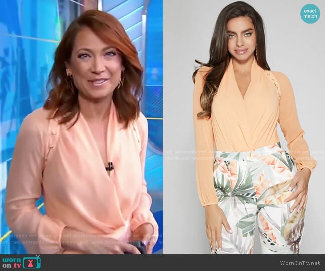 Daria Bodysuit by Guess worn by Ginger Zee on Good Morning America