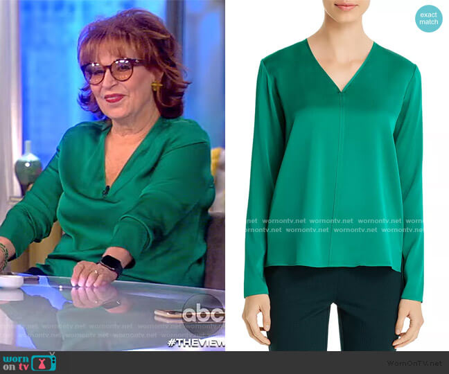 Ivala Silk Stretch Blouse by BOSS worn by Joy Behar on The View