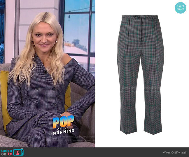 Glen Plaid Trousers by Jonathan Simkhai worn by Zanna Roberts Rassi on E! News