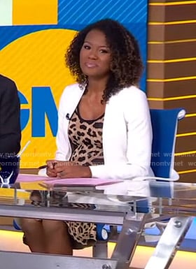 Janai's leopard print dress on Good Morning America