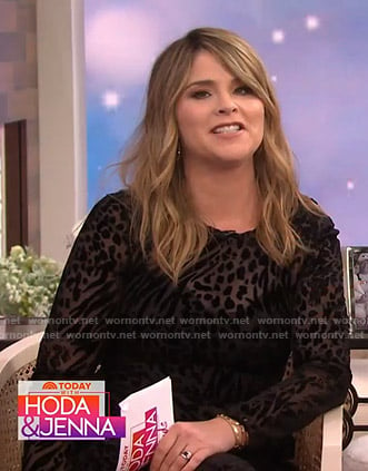 Jenna's black velvet burnout dress on Today