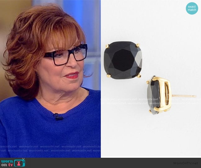 Square Semiprecious Stone Stud Earrings by Kate Spade worn by Joy Behar on The View