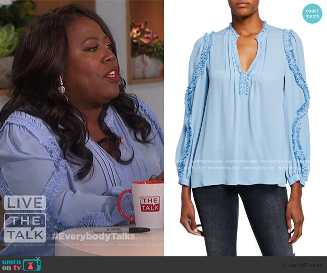 Esther Blouse by Kobi Halperin worn by Sheryl Underwood on The Talk