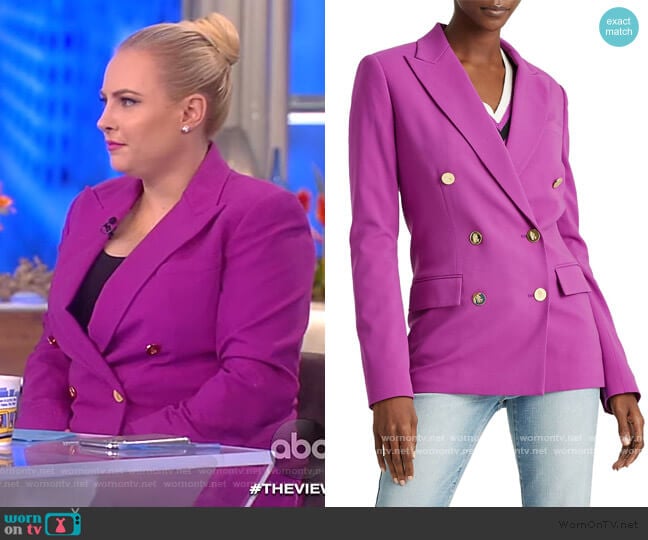 Double-Breasted Blazer by Lauren Ralph Lauren worn by Meghan McCain on The View