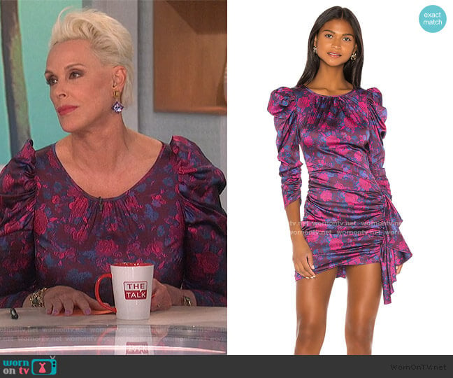 Endless Mini Dress  by For Love & Lemons worn by Brigitte Nielsen on The Talk