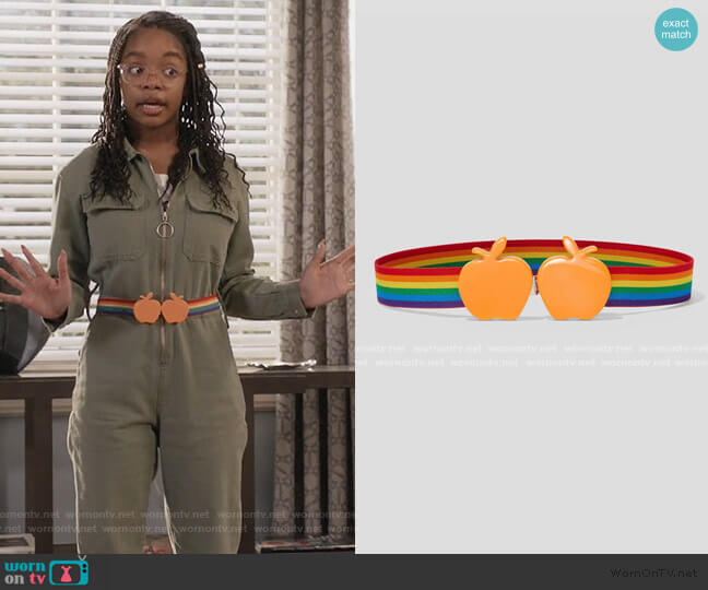 The Apple Belt by Marc Jacobs worn by Diane Johnson (Marsai Martin) on Black-ish