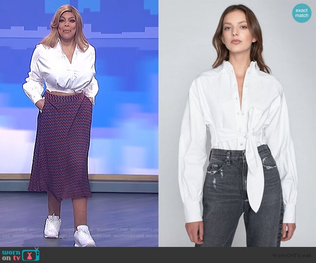 Emmerson Oxford Shirt by Marissa Webb worn by Wendy Williams on The Wendy Williams Show