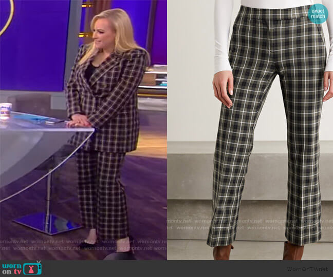 Cropped Checked Flared Pants by MICHAEL Michael Kors worn by Meghan McCain on The View