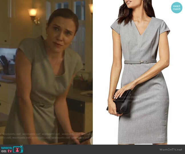 Michahd Belted Sheath Dress by Ted Baker worn by Sara Canning on Nancy Drew