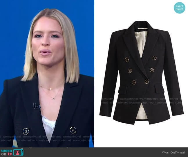 WornOnTV: Sara’s black textured blazer on Good Morning America | Sara ...