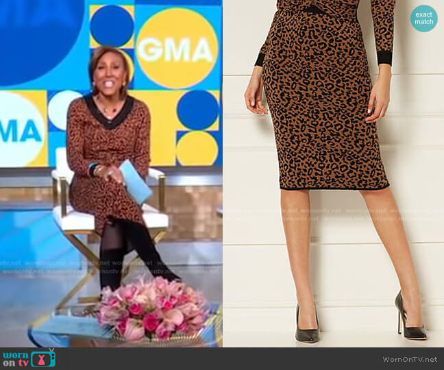 Mirabella Skirt - Eva Mendes Collection by New York & Company worn by Robin Roberts on Good Morning America