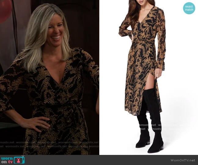 Paige Chamomile Dress worn by Carly Spencer (Laura Wright) on General Hospital