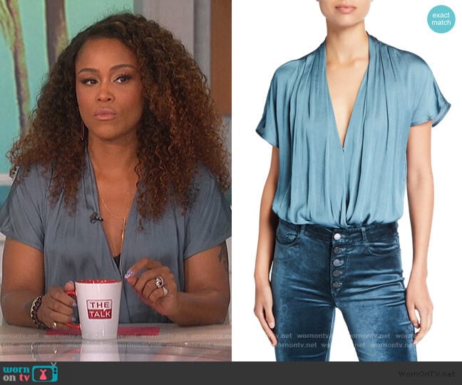 Dijon Shirred Bodysuit by Paige worn by Eve on The Talk