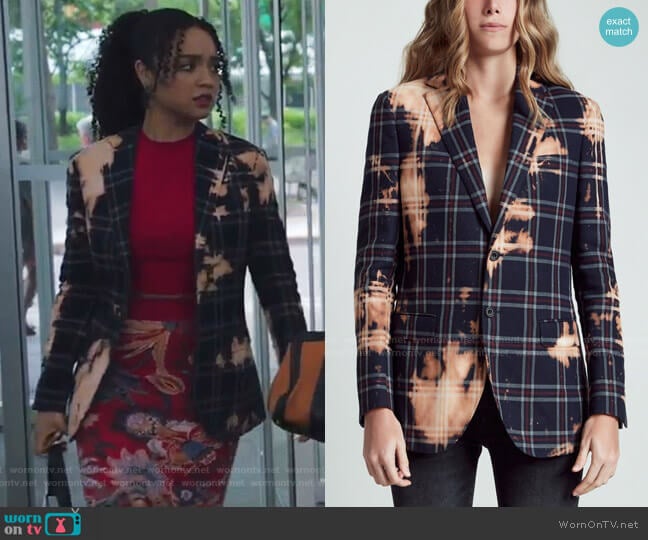 Boyfriend Blazer by R13 worn by Kat Edison (Aisha Dee) on The Bold Type