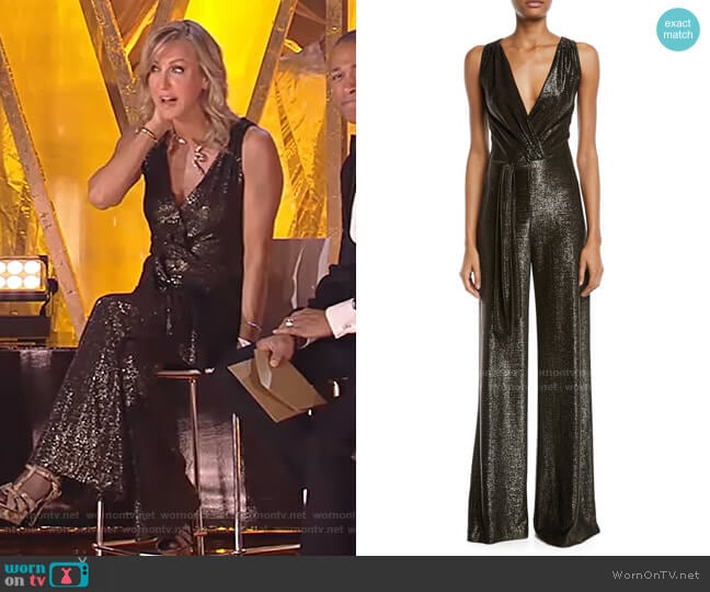 Marybeth Sleeveless Wide-Leg Jumpsuit by Ramy Brook worn by Lara Spencer on Good Morning America