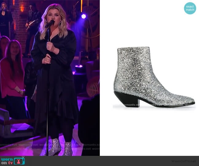 West 45 Boots by Saint Laurent worn by Kelly Clarkson on The Kelly Clarkson Show