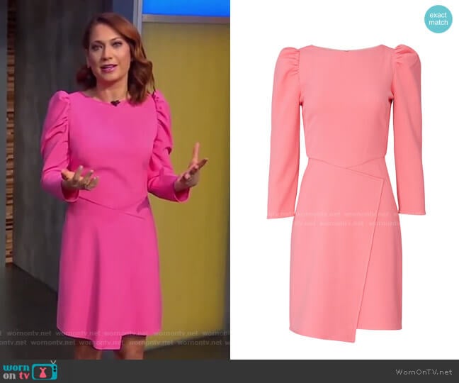 WornOnTV: Ginger’s pink puff sleeve dress on Good Morning America ...