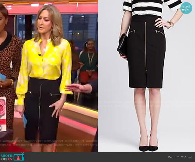 Sloan Skirt by Banana Republic worn by Lara Spencer on Good Morning America