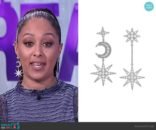 Star of Wonder Earrings by Xixi worn by Tamera Mowry  on The Real