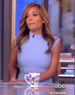 Sunny's blue belted midi dress on The View