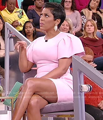 Tamron’s pink mini dress on Tamron Hall Show