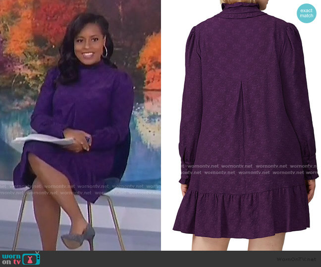 Textured Pintuck Dress by Nanette Lepore worn by Sheinelle Jones  on Today