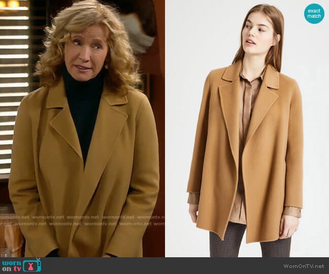 Theory Clairene Coat worn by Vanessa Baxter (Nancy Travis) on Last Man Standing