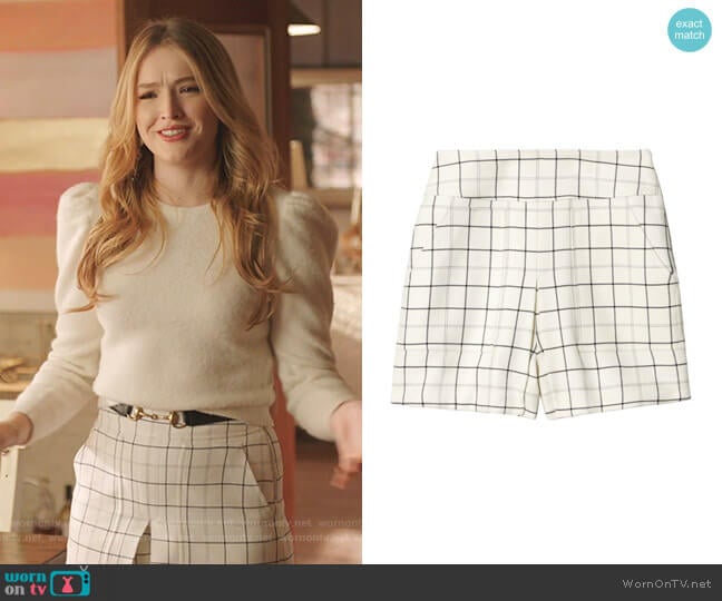 WornOnTV: Kirby’s white puff sleeve sweater and check Skort on Dynasty ...