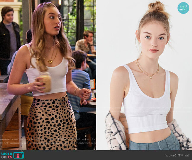 Urban Outfitters Out From Under Drew Seamless Ribbed Bra Top worn by Brooke Bishop (Bella Podaras) on The Expanding Universe of Ashley Garcia