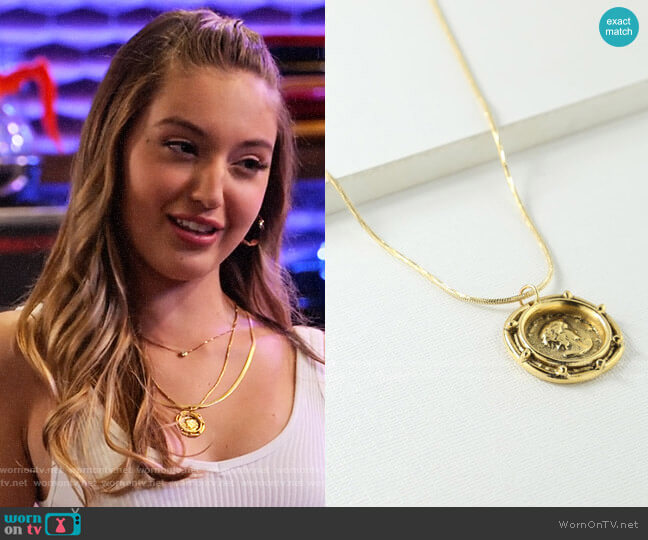 Vanessa Mooney The Gianni Necklace worn by Brooke Bishop (Bella Podaras) on The Expanding Universe of Ashley Garcia