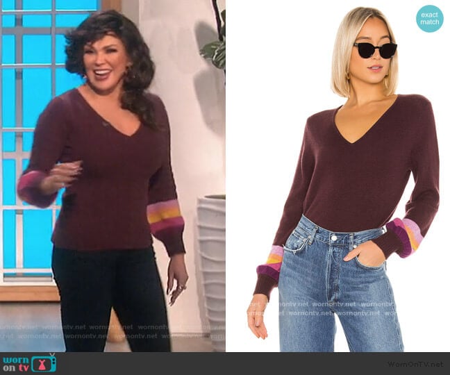 Caren Cashmere Sweater by Velvet by Graham & Spencer worn by Marie Osmond on The Talk