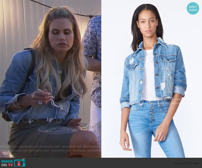 Cara Jean Jacket by Veronica Beard worn by Jackie Goldschneider  on The Real Housewives of New Jersey