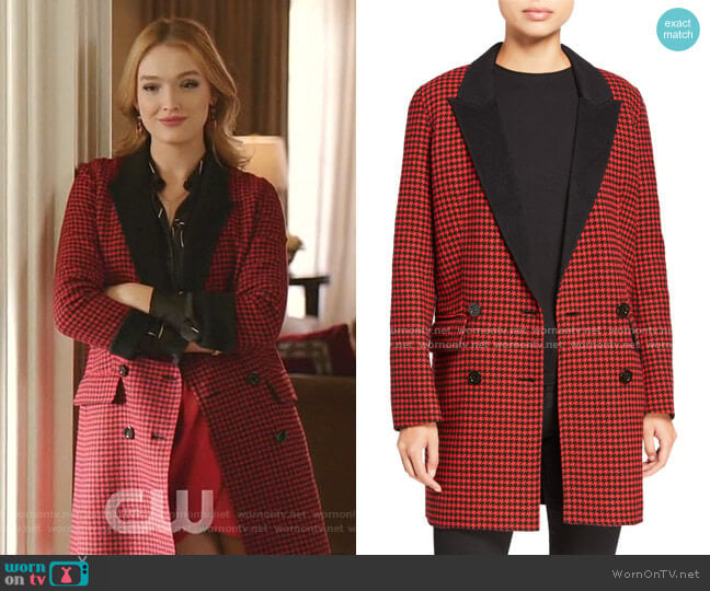 Senna Coat by Veronica Beard worn by Kirby Anders (Maddison Brown) on Dynasty