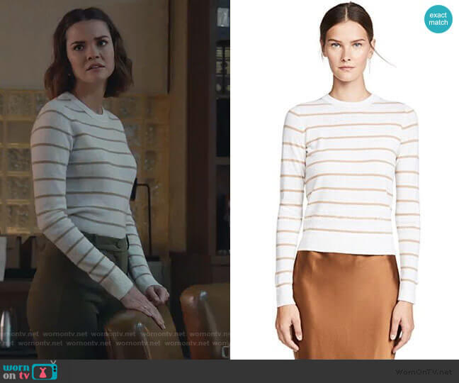 Striped Cashmere Sweater by Vince worn by Callie Foster (Maia Mitchell) on Good Trouble