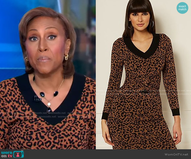 Vivia Sweater - Eva Mendes Collection by New York & Company worn by Robin Roberts on Good Morning America