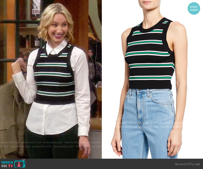 ALC Archer Top worn by Mandy Baxter (Molly McCook) on Last Man Standing