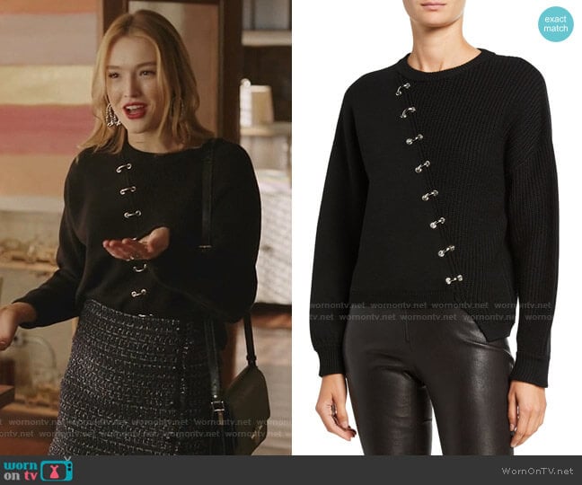 Elyse Hardware Wool Sweater by Alice + Olivia worn by Kirby Anders (Maddison Brown) on Dynasty