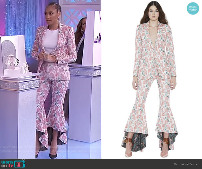 WornOnTV: Amanda’s pink floral blazer and flared pants on The Real ...