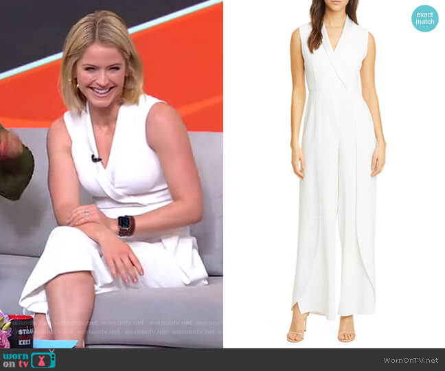 Bebe Jumpsuit by Alice + Olivia worn by Sara Haines on Good Morning America