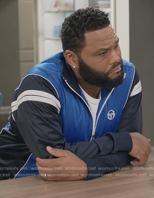 Andre's blue track jacket on Black-ish