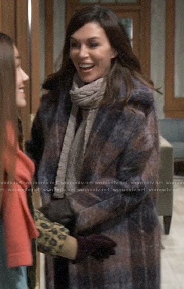 Anna’s plaid coat on General Hospital