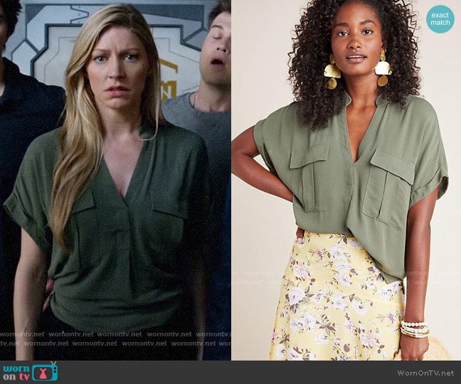 Anthropologie Maeve Amira Utility Top worn by Ava Sharpe (Jes Macallan) on Legends of Tomorrow