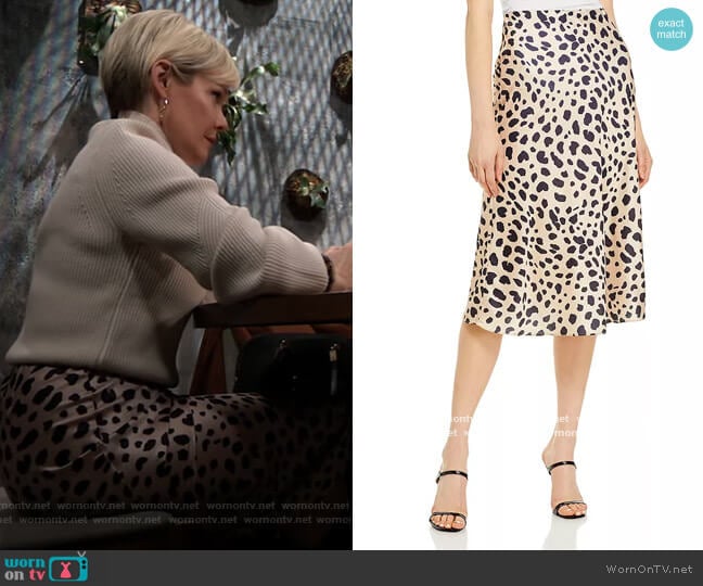 Aqua Midi Slip Skirt worn by Ava Jerome (Maura West) on General Hospital