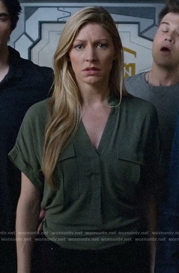 Ava's green utility top on Legends of Tomorrow