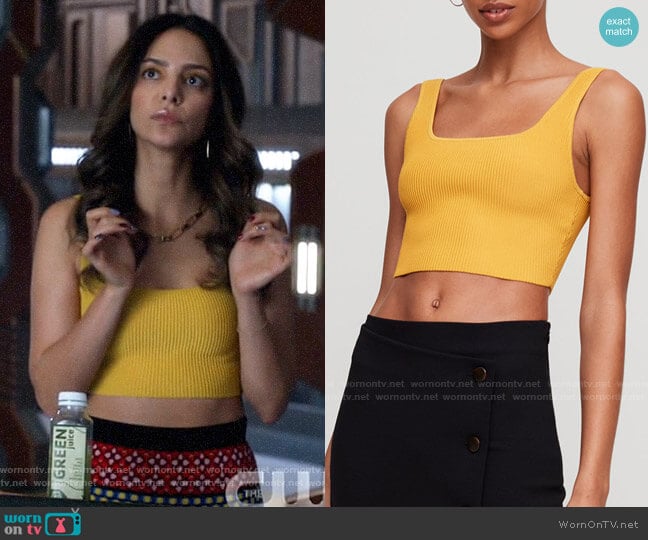 Aritzia Babaton Sculpt Knit Tank worn by Zari Tomaz (Tala Ashe) on Legends of Tomorrow