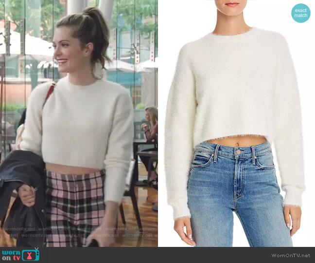 Cropped Fluffy Sweater by Bardot worn by Sutton (Meghann Fahy) on The Bold Type