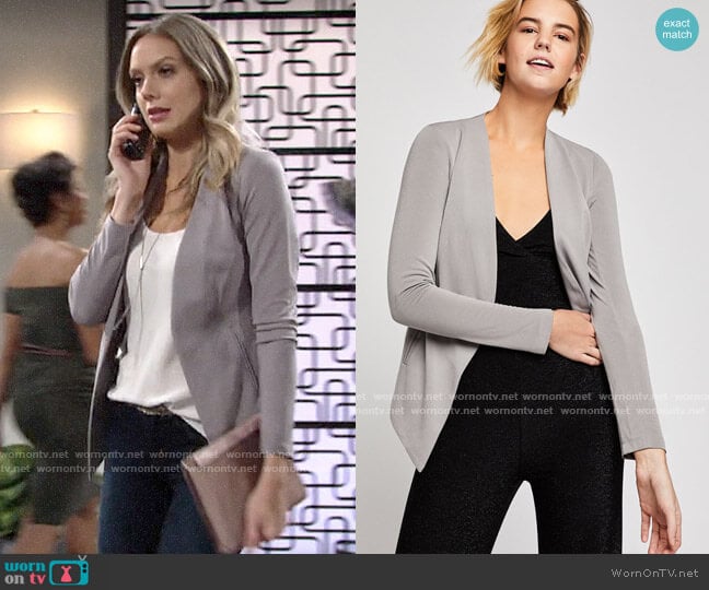 Bcbgeneration Welt Pocket Tuxedo Blazer worn by Abby Newman (Melissa Ordway) on The Young and the Restless