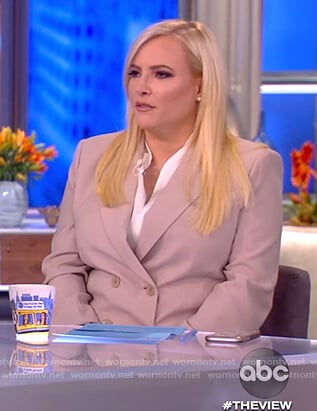 Meghan's beige double breasted blazer on The View