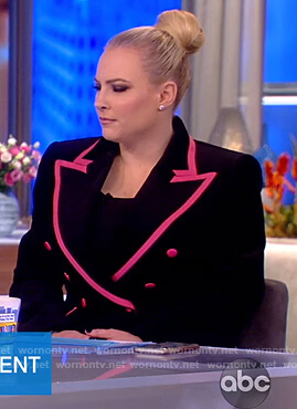 Meghan’s black double breasted blazer on The View